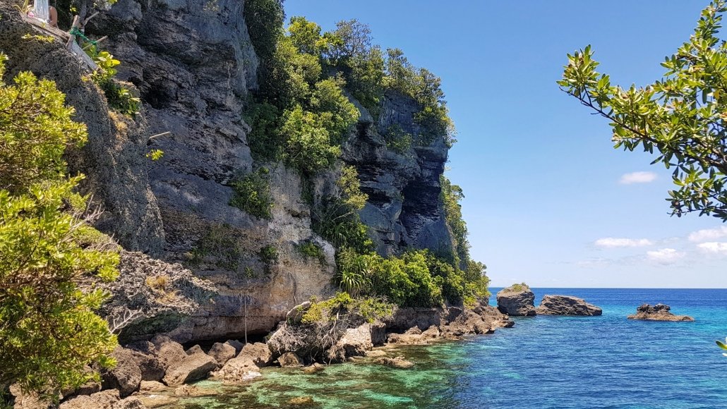 limestone ocean island