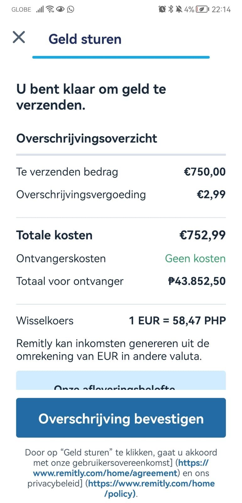 Bespaar geld met Remitly